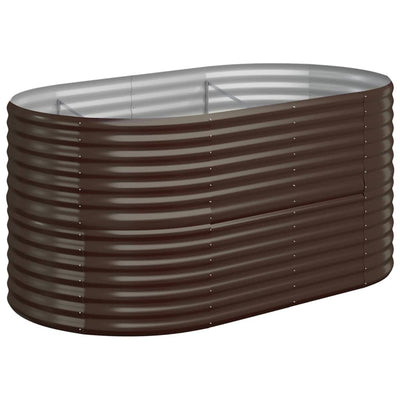 VIDAXL -Pflanzer 152x80x68 cm Pulver -Stahlbraun