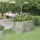VIDAXL -Pflanzer 152x80x68 cm Pulver -mit Silber gefärbter Stahlbeschichtter