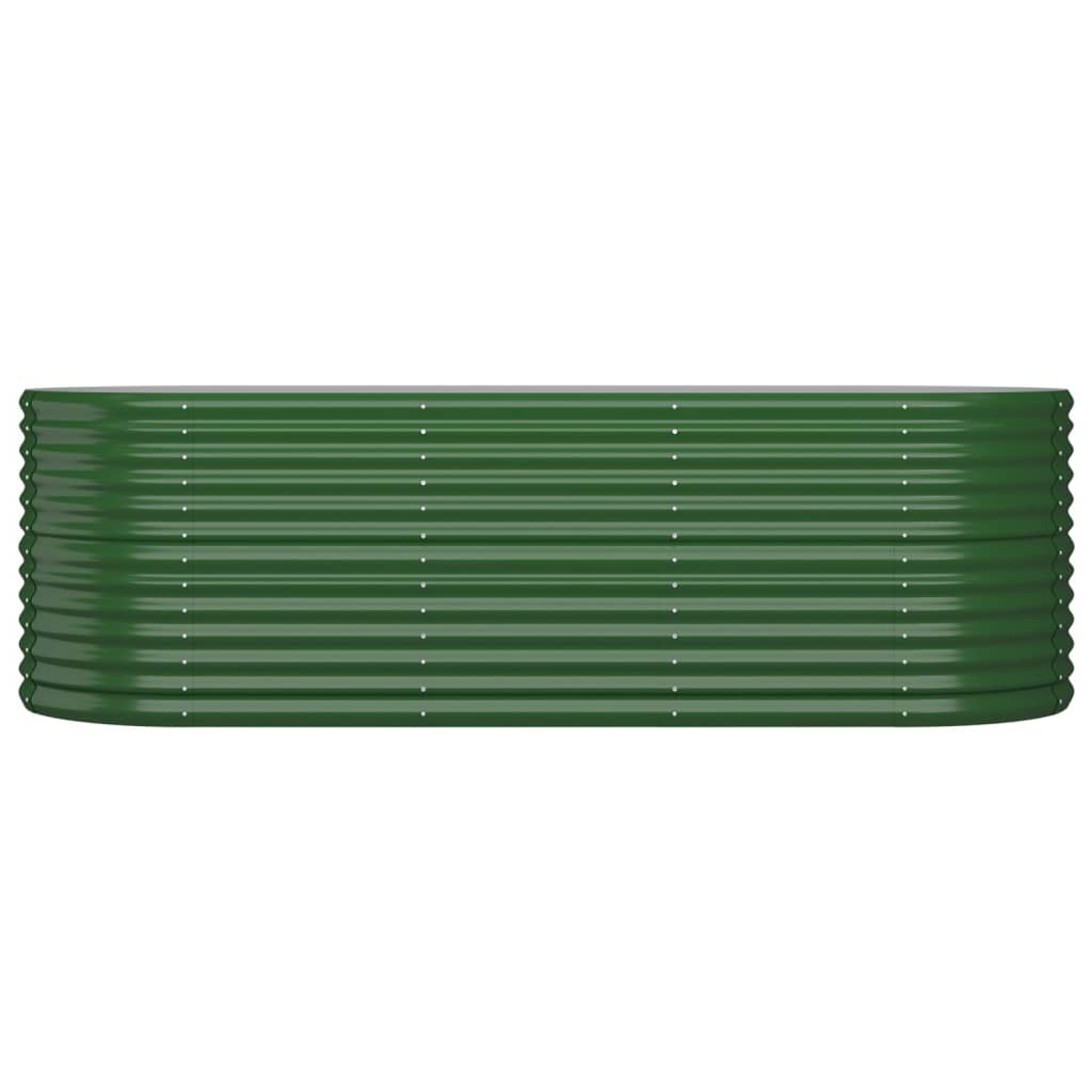 VIDAXL -Planungsbox 224x80x68 cm Pulver -bezogenes Stahlgrün