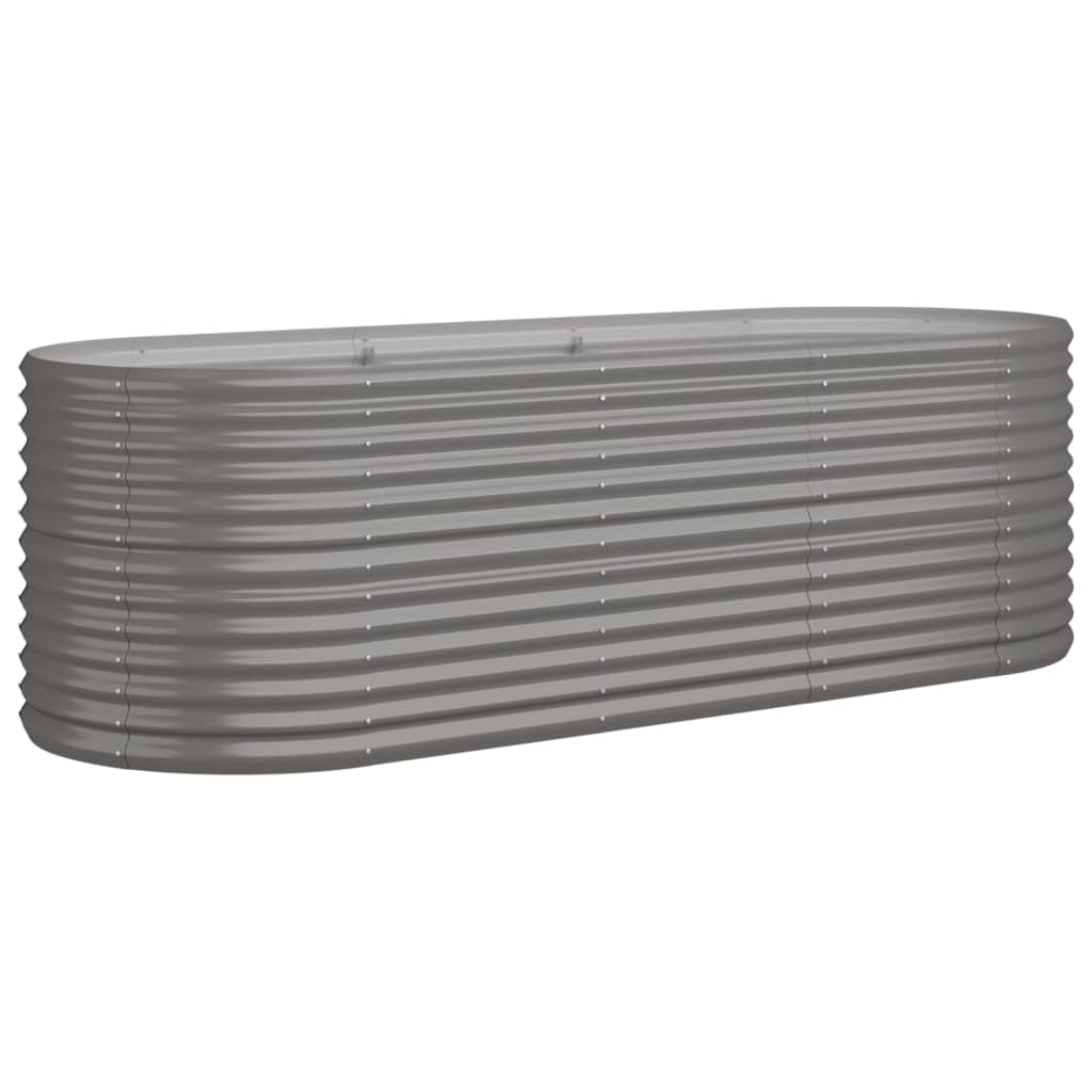 VIDAXL -Planungsbox 224x80x68 cm Pulver -Stahl grau