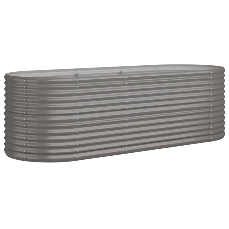 VIDAXL -Planungsbox 224x80x68 cm Pulver -Stahl grau