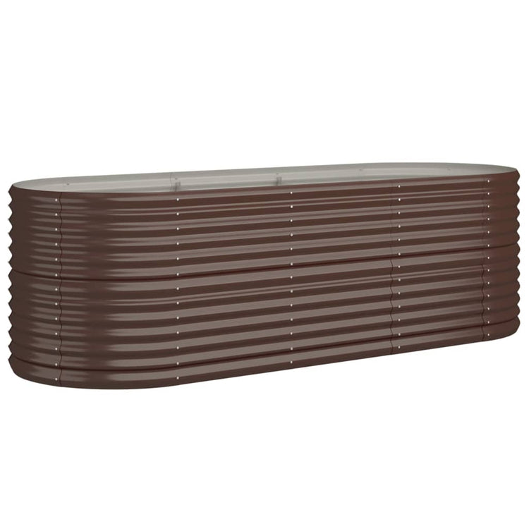 VIDAXL -Planungsbox 224x80x68 cm Pulver -Stahlbraun