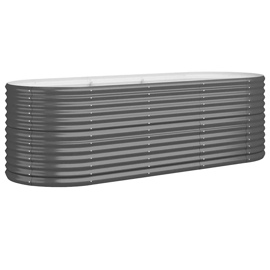 VIDAXL -Planungsbox 224x80x68 cm Pulver -beschichteter Stahl -Anthrazit -Verschärfen