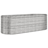 VIDAXL -Planungsbox 224x80x68 cm Pulver -Stahl Silber gefärbt