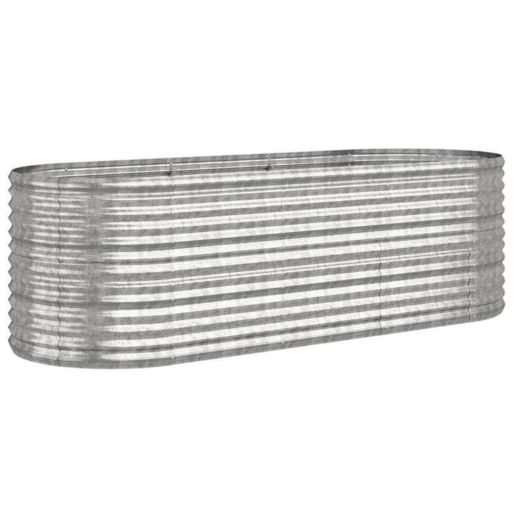 VIDAXL -Planungsbox 224x80x68 cm Pulver -Stahl Silber gefärbt