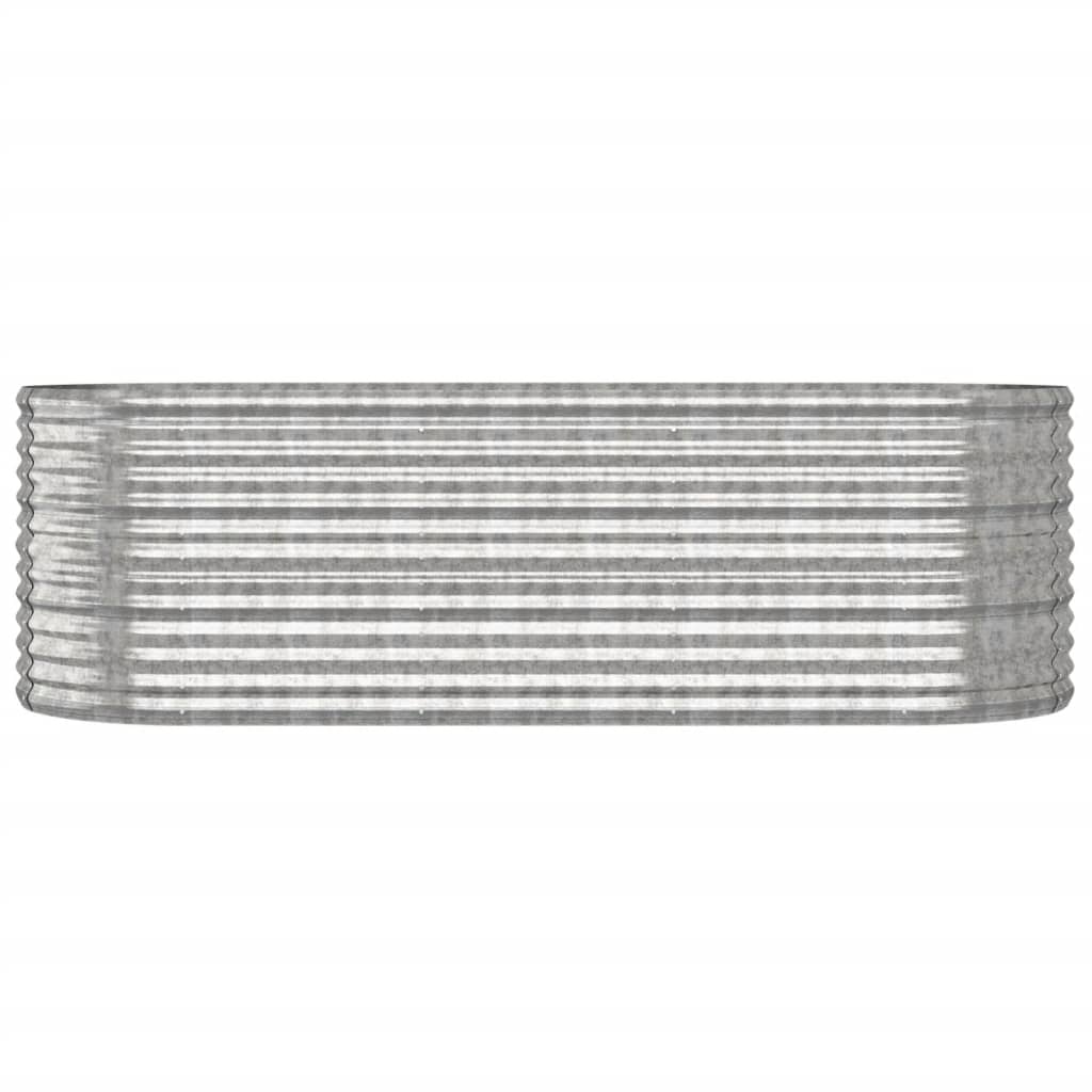 VIDAXL -Planungsbox 224x80x68 cm Pulver -Stahl Silber gefärbt