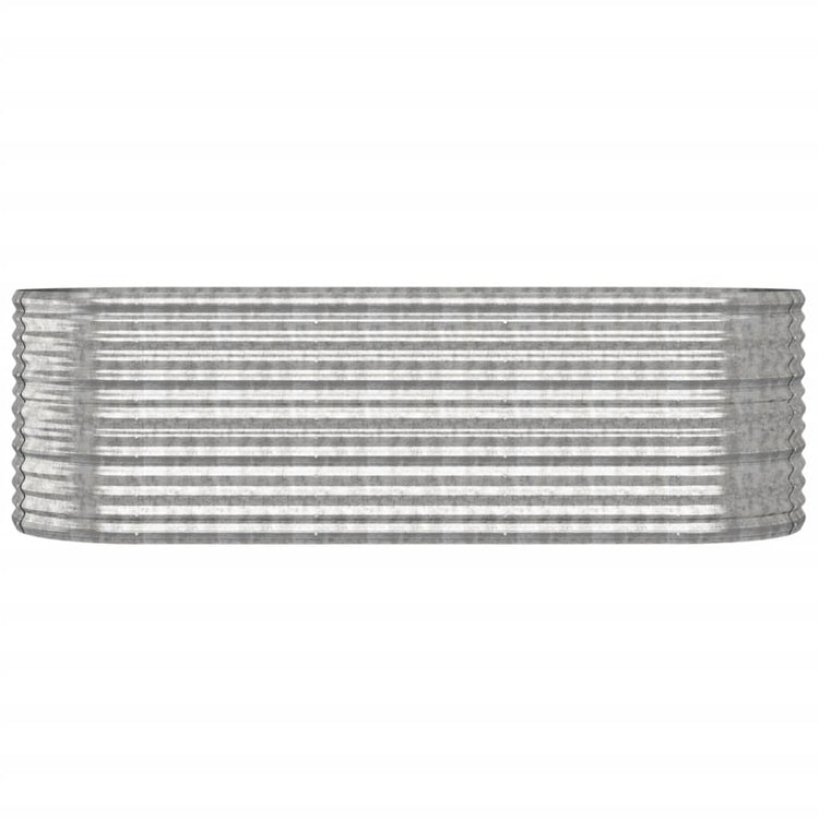 VIDAXL -Planungsbox 224x80x68 cm Pulver -Stahl Silber gefärbt