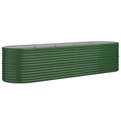 VIDAXL -Planungsbox 296x80x68 cm Pulver -Stahlgrün