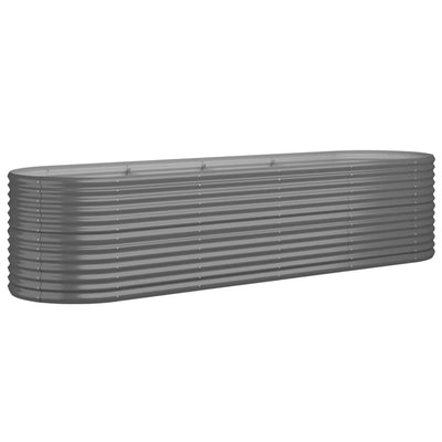 VIDAXL -Planungsbox 296x80x68 cm Pulver -Stahlgrau grau