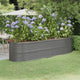VIDAXL -Planungsbox 296x80x68 cm Pulver -Stahlgrau grau
