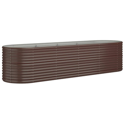 VIDAXL -Planungsbox 296x80x68 cm Pulver -Stahlbraun