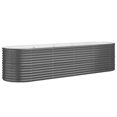 VIDAXL -Planungsbox 296x80x68 cm Pulver -beschichteter Stahl -Anthrazit -Verschärfen