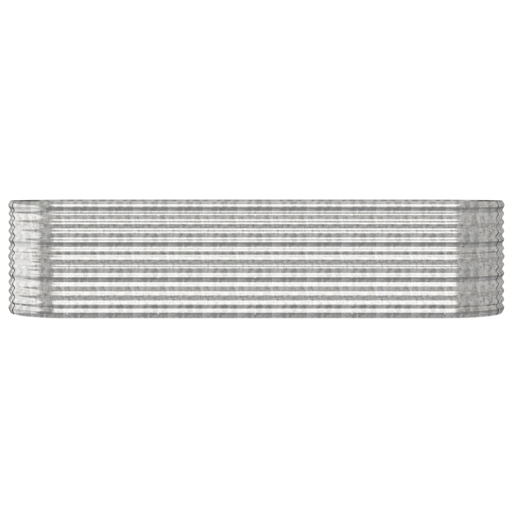 VIDAXL -Planungsbox 296x80x68 cm Pulver -Stahl Silber gefärbt
