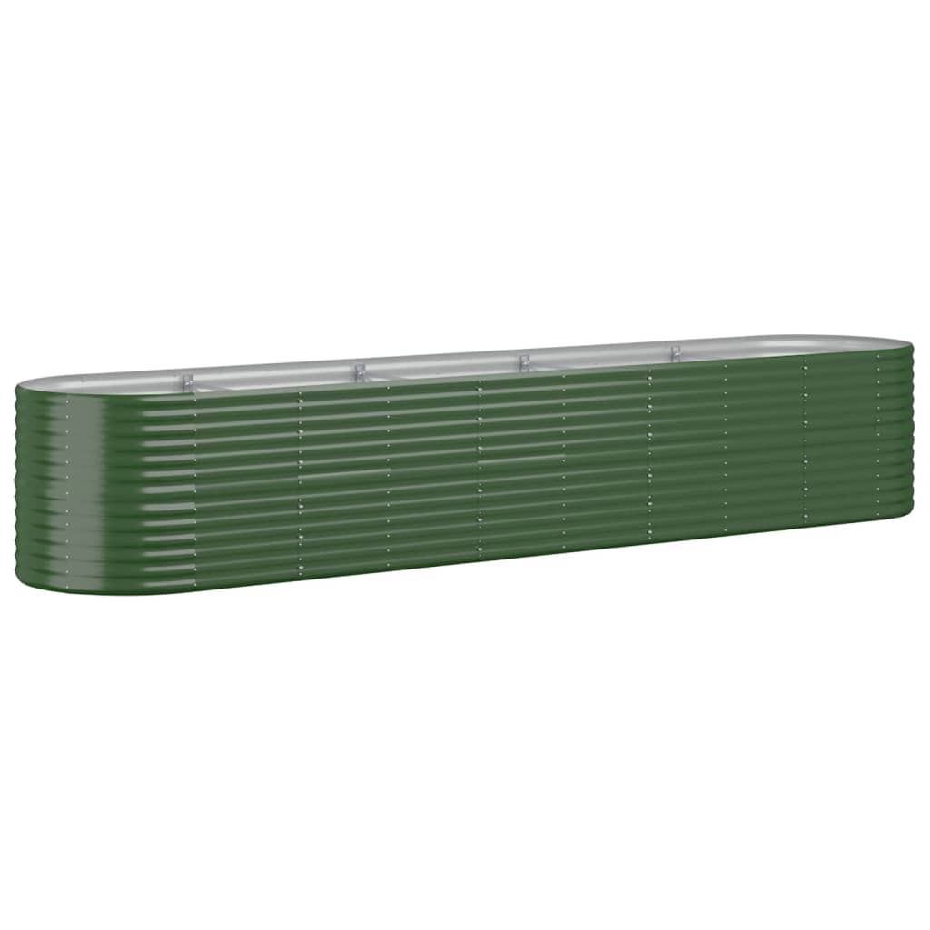 VIDAXL -Planungsbox 368x80x68 cm Pulver -Stahlgrün