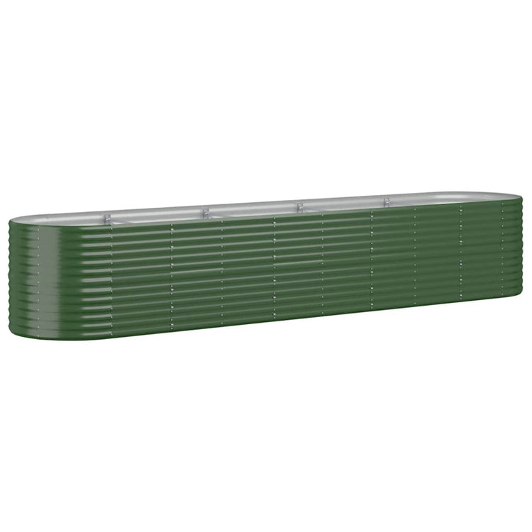 VIDAXL -Planungsbox 368x80x68 cm Pulver -Stahlgrün