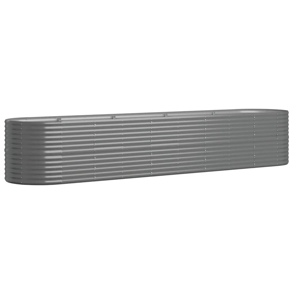 VIDAXL -Pflanzer 368x80x68 cm Pulver -Stahl grau