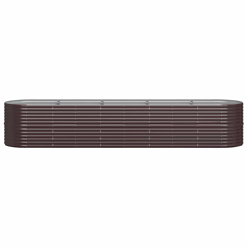 VIDAXL -Planungsbox 368x80x68 cm Pulver -Stahlbraun