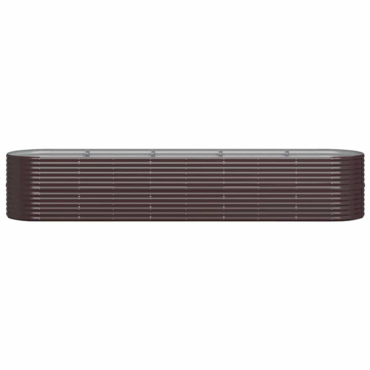 VIDAXL -Planungsbox 368x80x68 cm Pulver -Stahlbraun