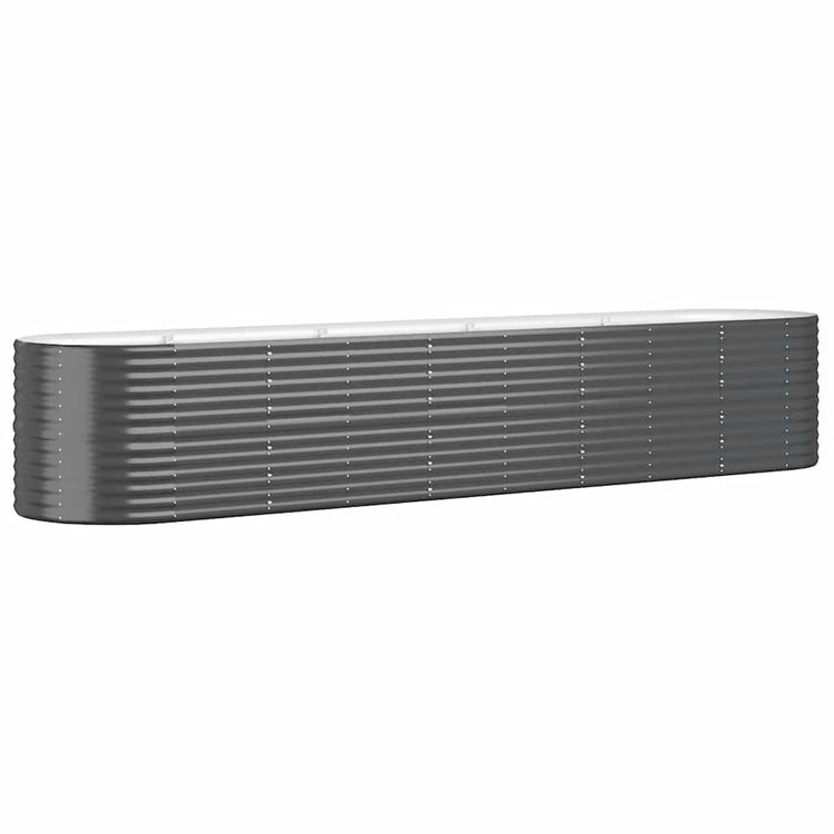 VIDAXL -Planungsbox 368x80x68 cm Pulver -beschichteter Stahl -Anthrazit -Verschärfen