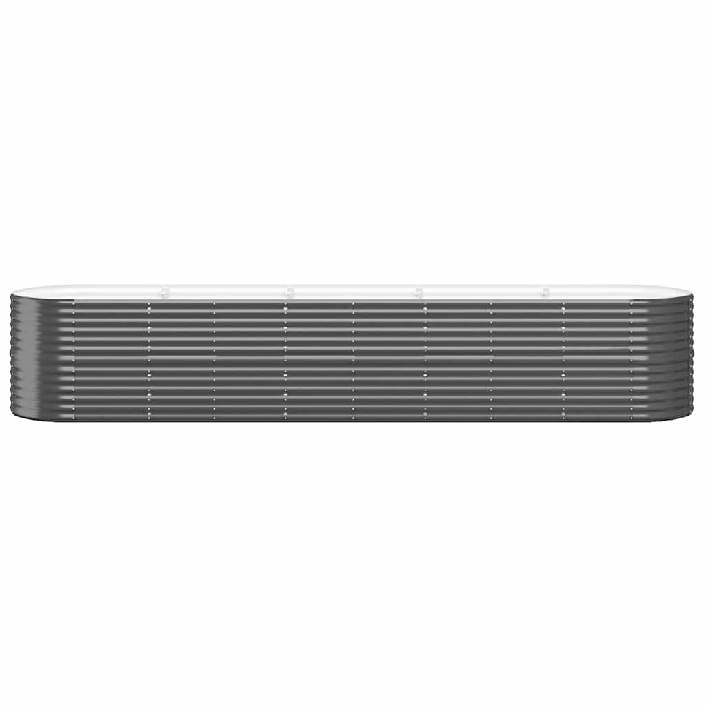 VIDAXL -Planungsbox 368x80x68 cm Pulver -beschichteter Stahl -Anthrazit -Verschärfen