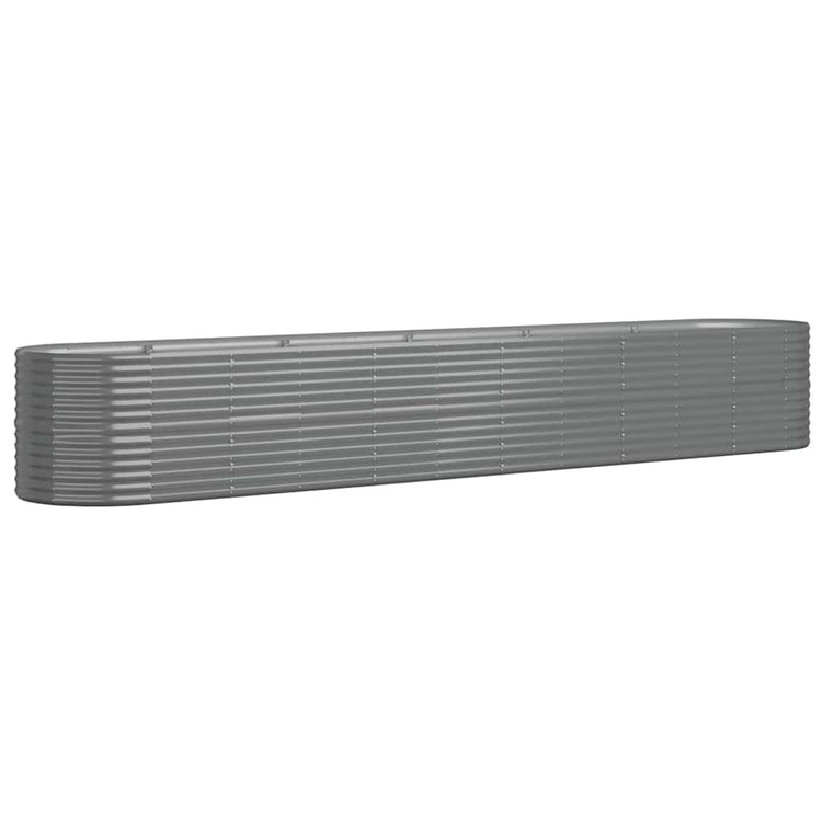VIDAXL -Planungsbox 440x80x68 cm Pulver -bewegtem Stahl grau