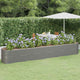 VIDAXL -Planungsbox 440x80x68 cm Pulver -bewegtem Stahl grau