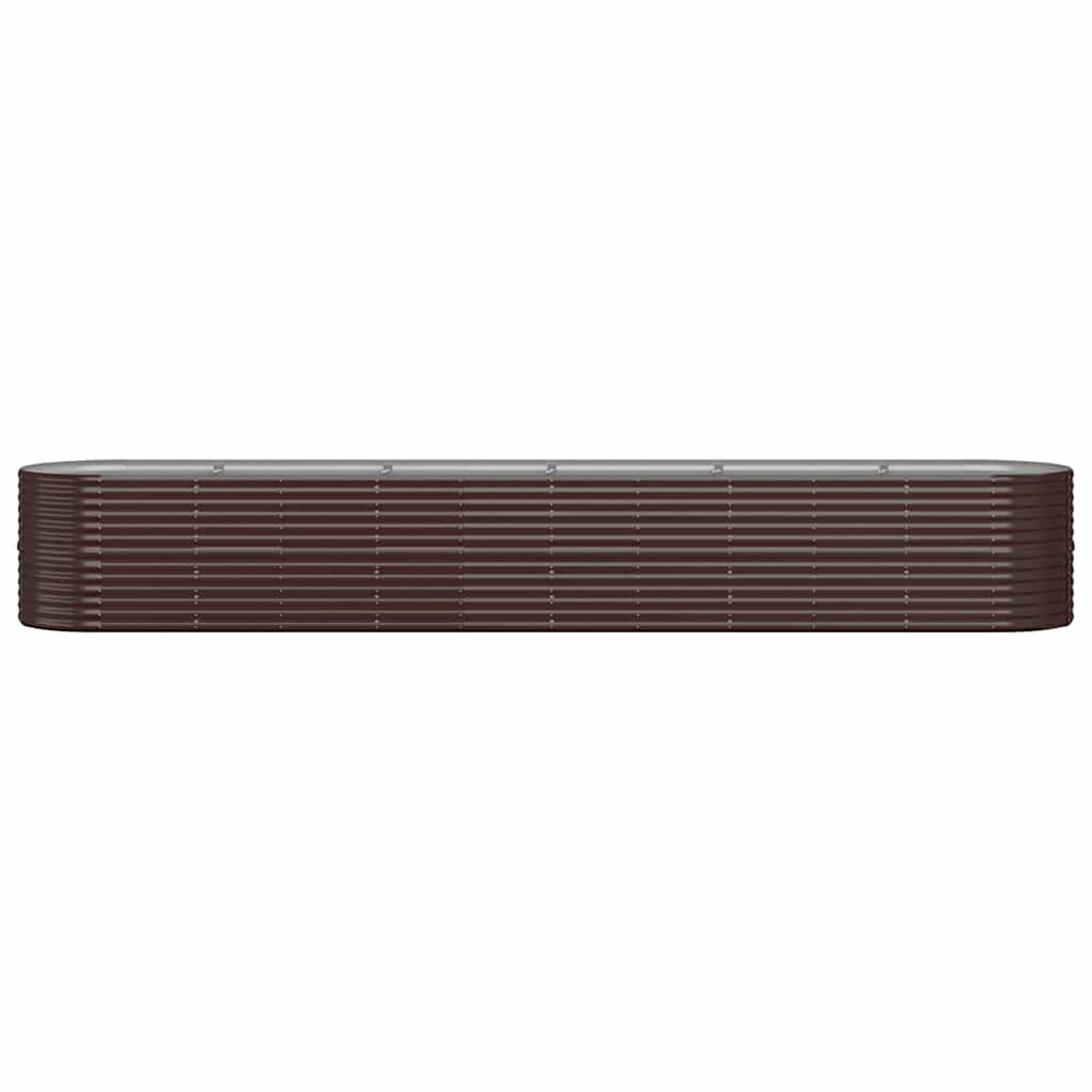 VIDAXL -Planungsbox 440x80x68 cm Pulver -Stahlbraun