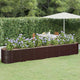 VIDAXL -Planungsbox 440x80x68 cm Pulver -Stahlbraun