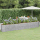 VIDAXL -Planungsbox 440x80x68 cm Pulver -bezogenes Stahl Silber gefärbt