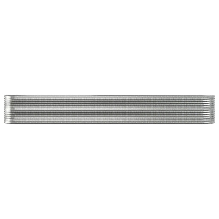 VIDAXL -Planungsbox 512x80x68 cm Pulver -Stahl Silber gefärbt
