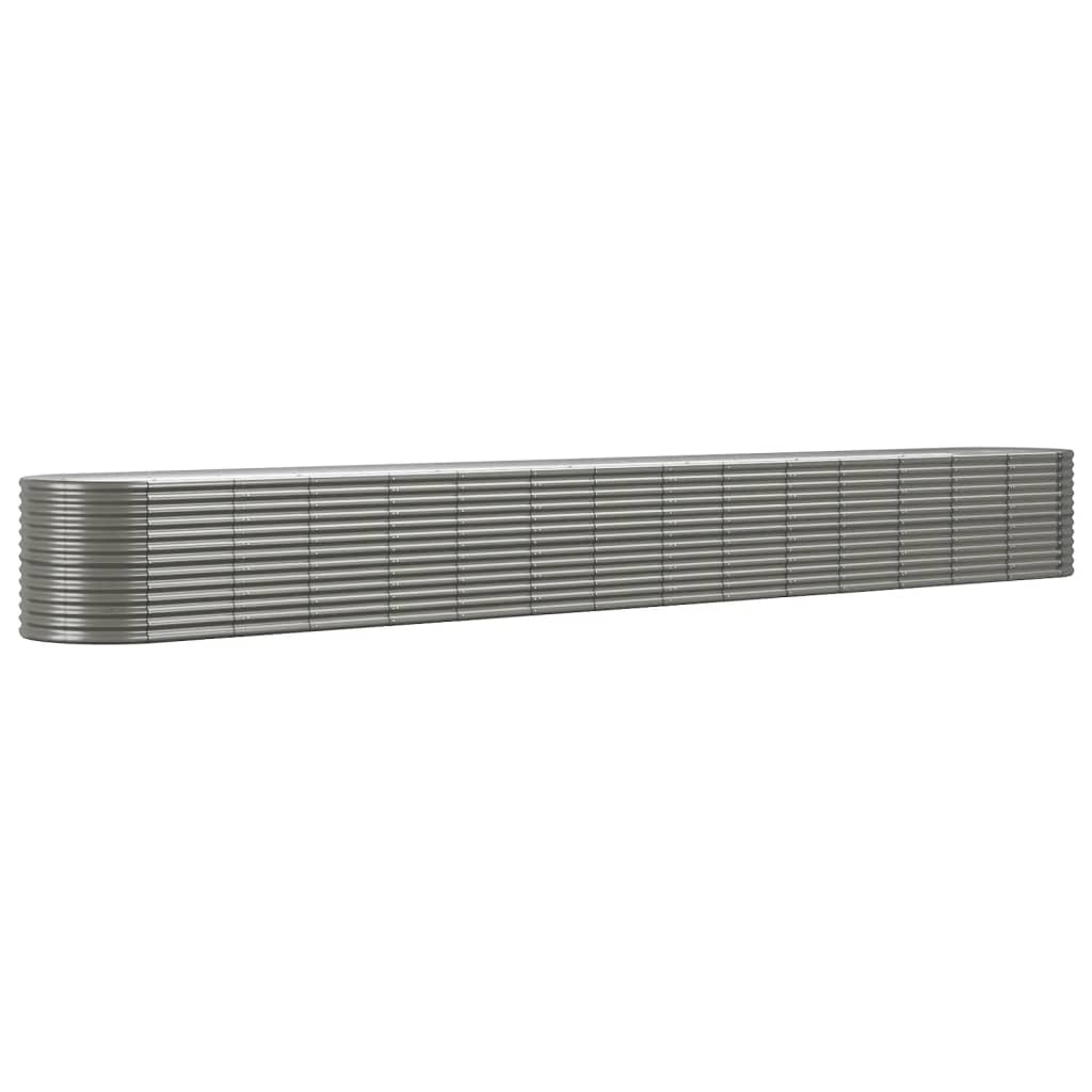 VIDAXL -Planungsbox 620x80x68 cm Pulver -bewegtes Stahlgrau grau