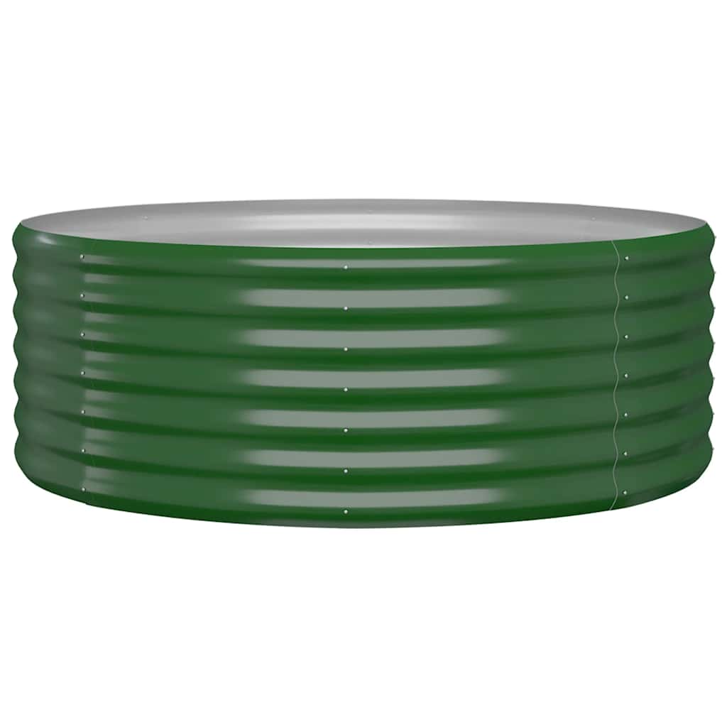 VIDAXL -Planungsbox 100x100x36 cm Pulver -bezogenes Stahlgrün