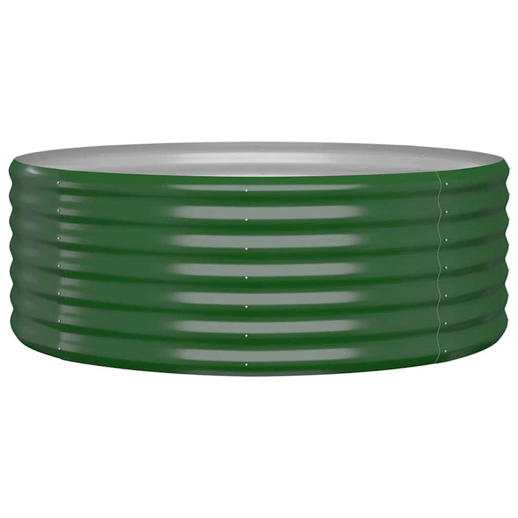 VIDAXL -Planungsbox 100x100x36 cm Pulver -bezogenes Stahlgrün