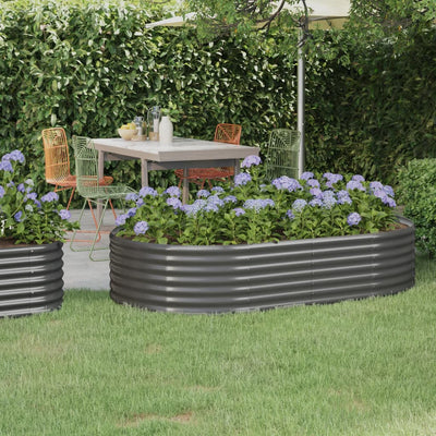 VIDAXL -Planungsbox 175x100x36 cm Pulver -Stahl grau