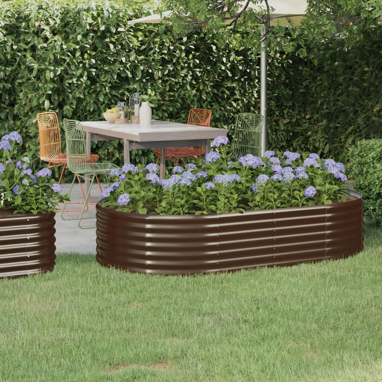 VIDAXL -Planungsbox 175x100x36 cm Pulver -bewegtem Stahlbraun