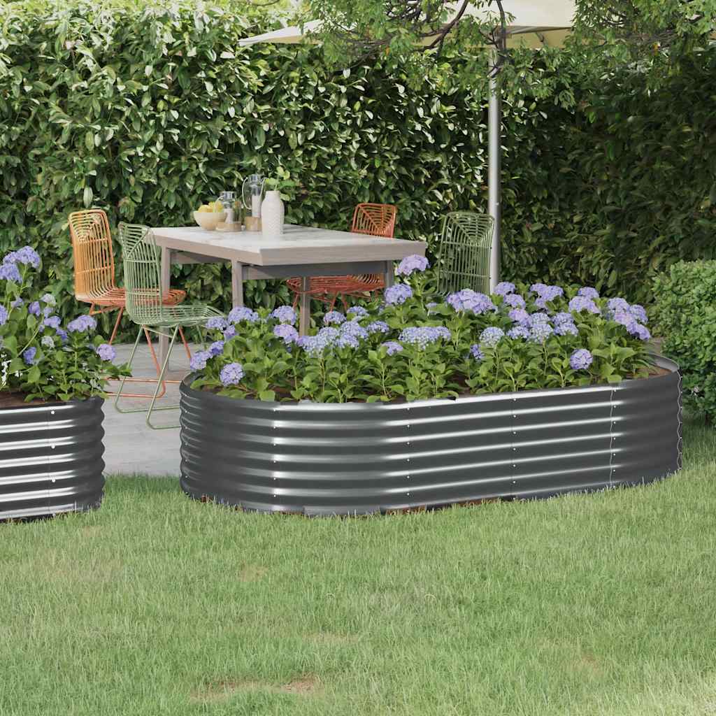 VIDAXL -Planungsbox 175x100x36 cm Pulver -beschichteter Stahl -Anthrazit -Verschärfen