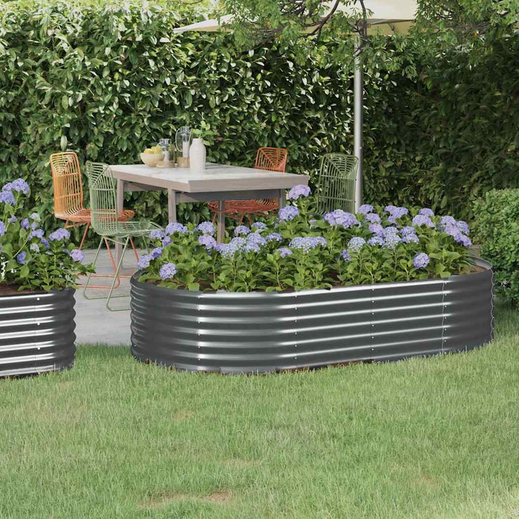 VIDAXL -Planungsbox 175x100x36 cm Pulver -beschichteter Stahl -Anthrazit -Verschärfen