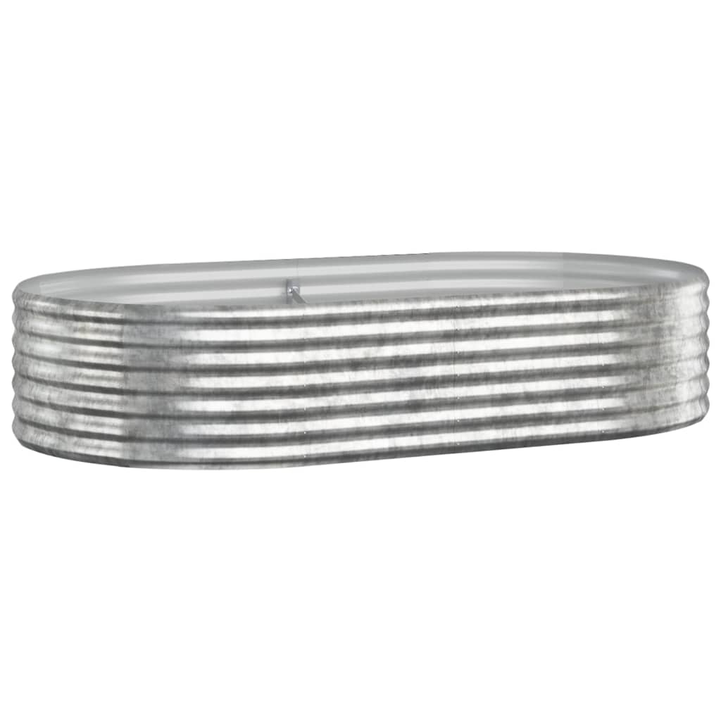 VIDAXL -Planungsbox 175x100x36 cm Pulver -Stahl Silber gefärbt