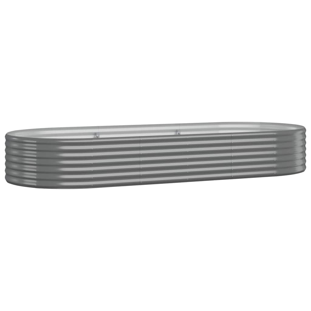 VIDAXL -Planungsbox 249x100x36 cm Pulver -Stahl grau