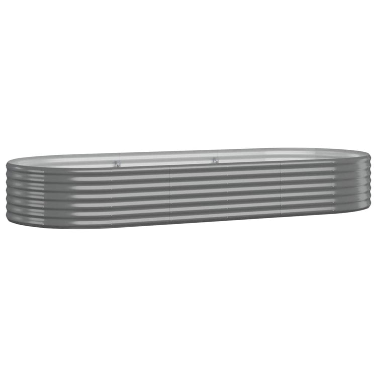 VIDAXL -Planungsbox 249x100x36 cm Pulver -Stahl grau