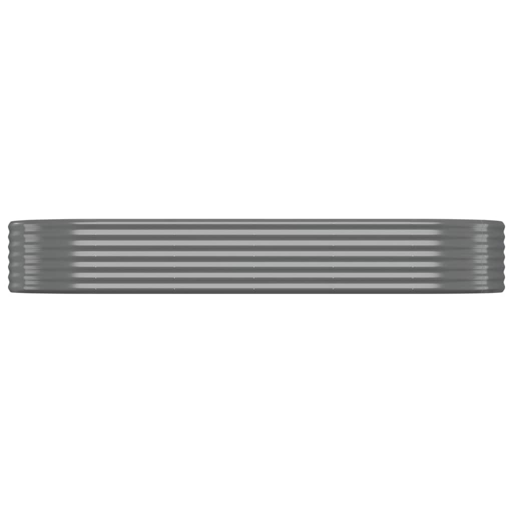 VIDAXL -Planungsbox 249x100x36 cm Pulver -Stahl grau