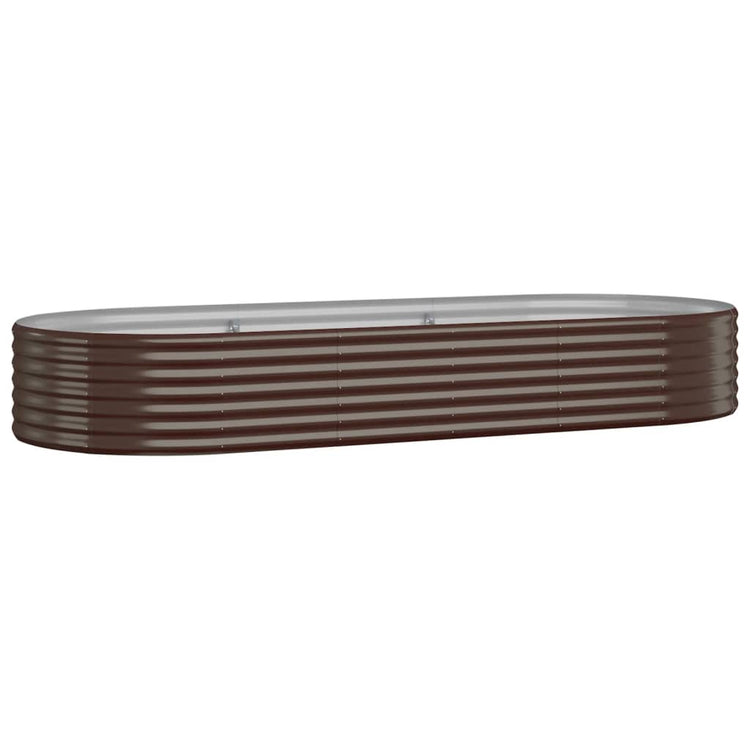 VIDAXL -Planungsbox 249x100x36 cm Pulver -Stahlbraun