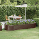 VIDAXL -Planungsbox 249x100x36 cm Pulver -Stahlbraun