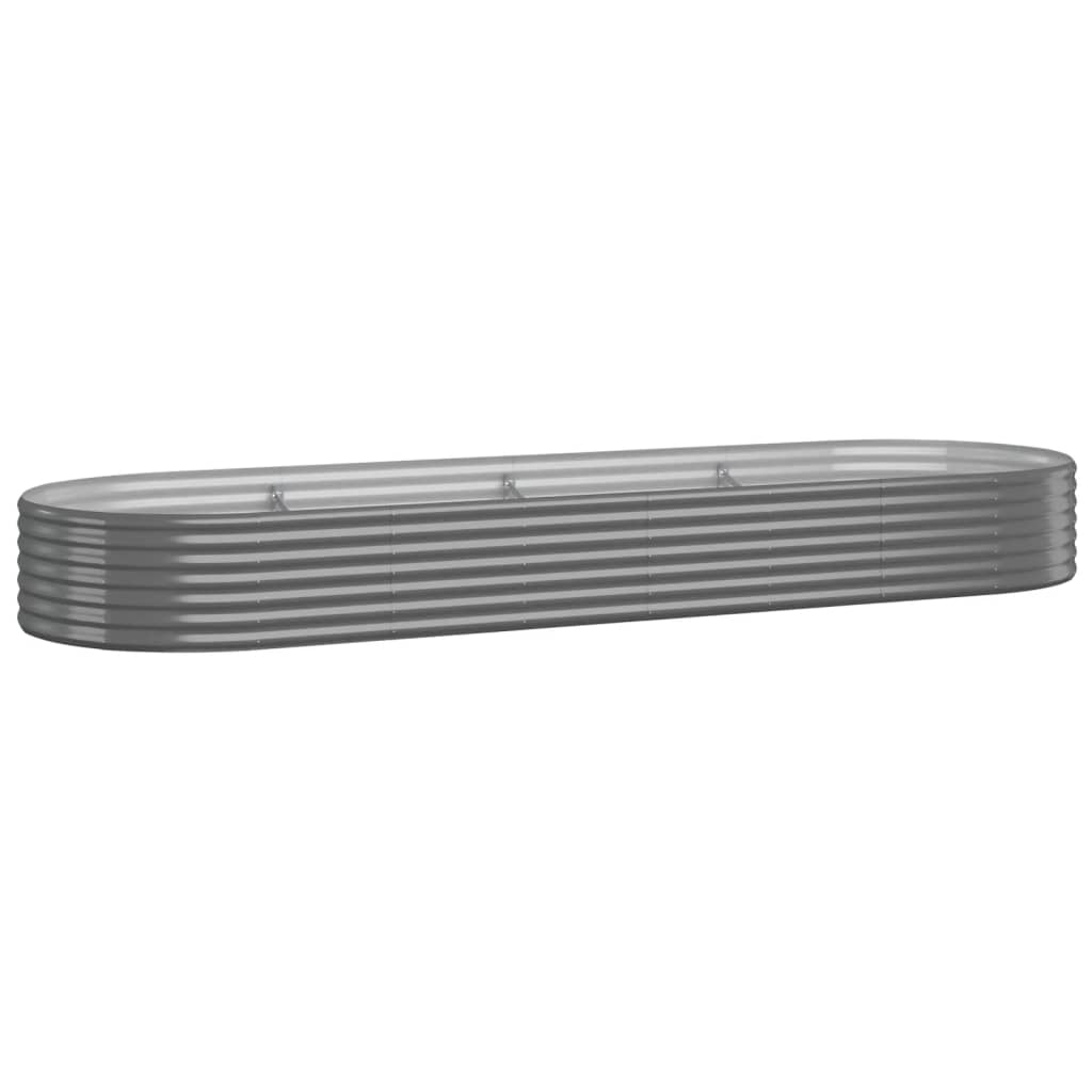 Vidaxx planter 322x100x36 cm galvanized steel gray