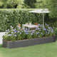 Vidaxx planter 322x100x36 cm galvanized steel gray