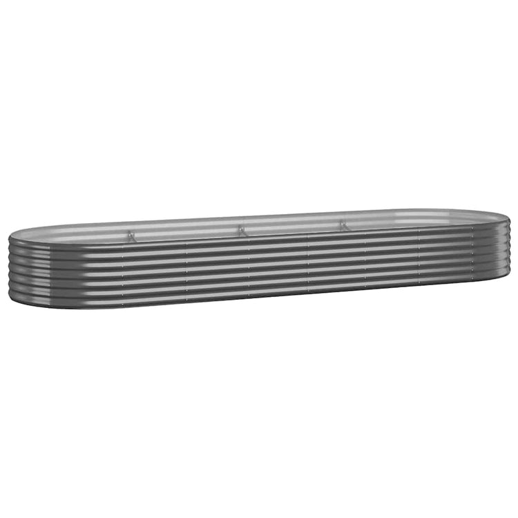 VIDAXL -Pflanzer 322x100x36 cm Pulver -beschichteter Stahl -Anthrazit -Verschärfen