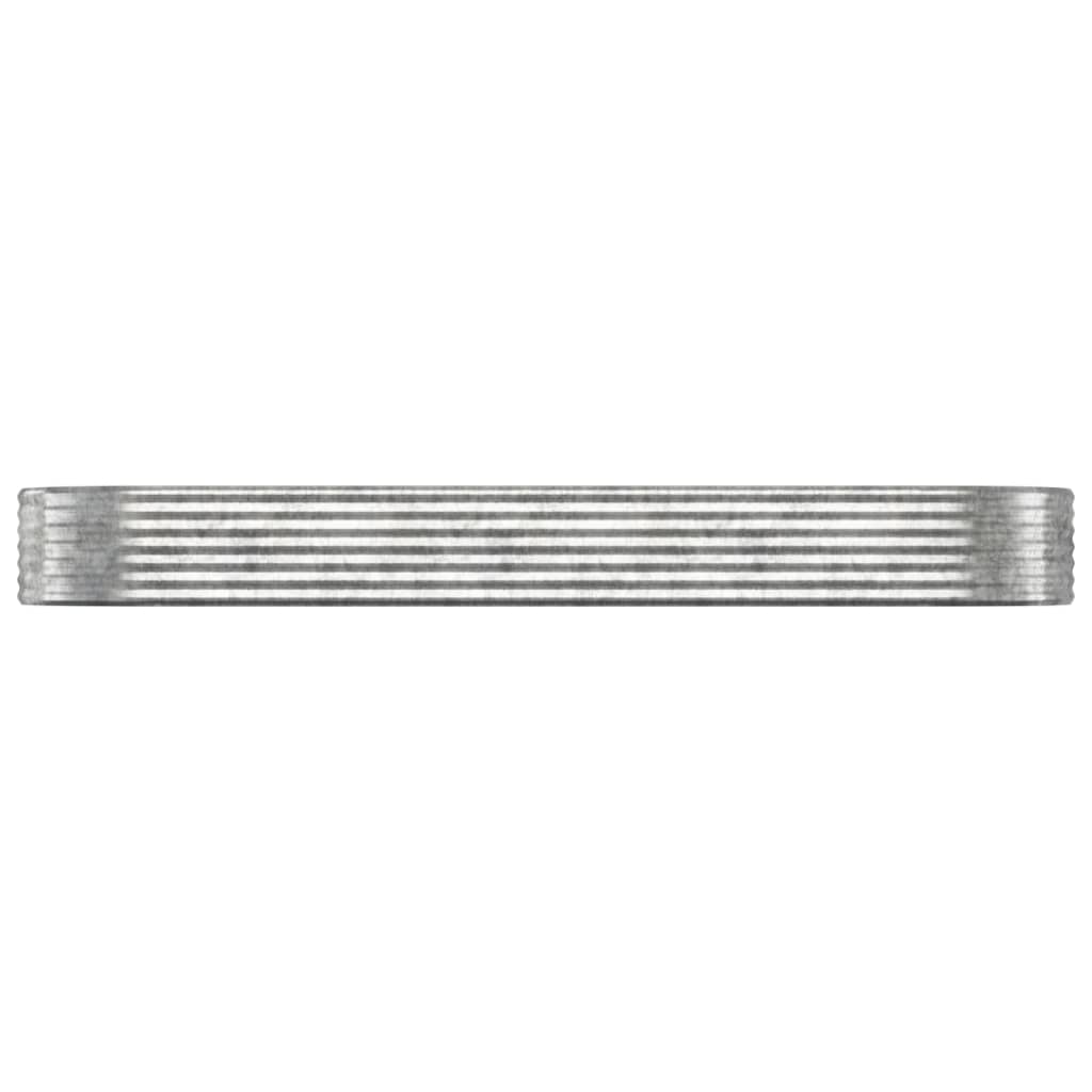 VIDAXL -Pflanzer 322x100x36 cm Pulver -bewegtes Stahl Silber gefärbt