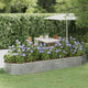VIDAXL -Pflanzer 322x100x36 cm Pulver -bewegtes Stahl Silber gefärbt