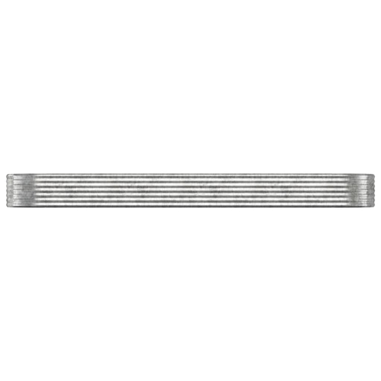 VIDAXL -Planungsbox 396x100x36 cm Pulver -Stahl Silber gefärbt