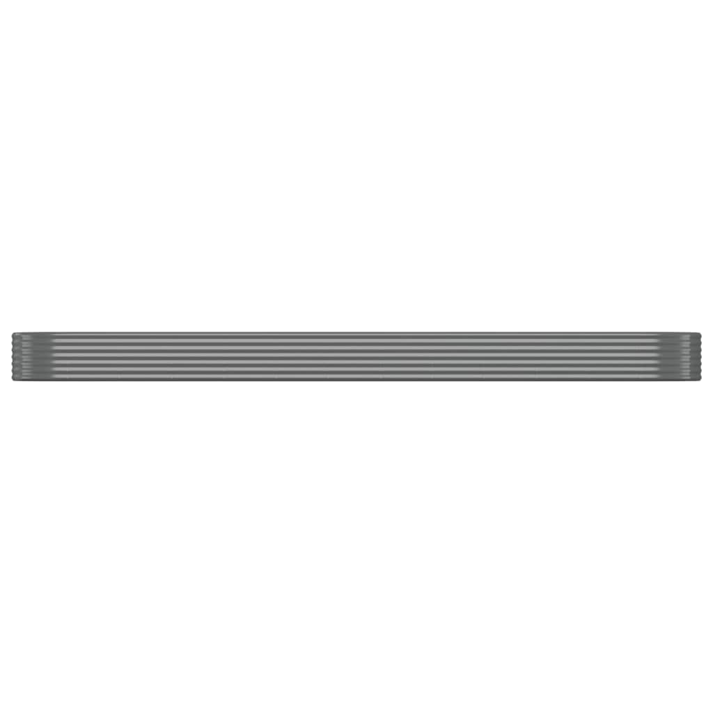 VIDAXL -Planungsbox 507x100x36 cm Pulver -Stahl grau